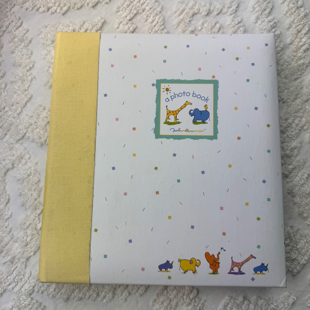 Carter's John Lennon Real Love Photo Album White Yellow Vintage 1999 Keepsake